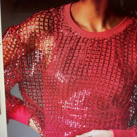 Anthropology Pilcro NWT size M sequin top - Picture 11 of 11